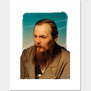 Russian novelist Fyodor Dostoevsky illustration Posters and Art